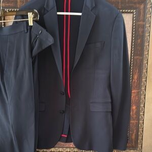 Express Blue Suit Classic Notch Lapel